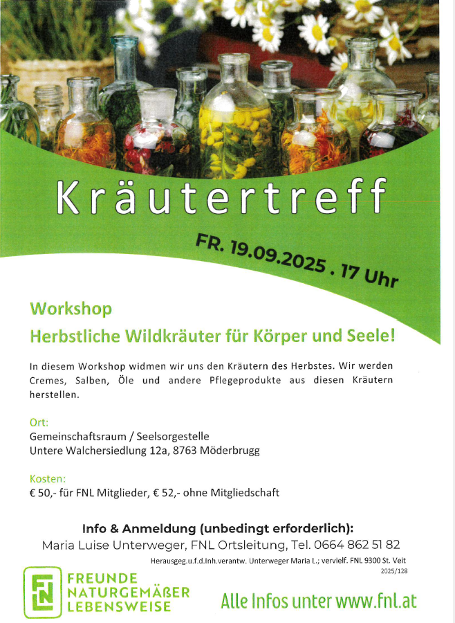 Kräutertreff - Workshop Wildkräuter für Körper und Seele