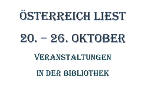 Österreich liest, 20. - 26. Oktober 2025