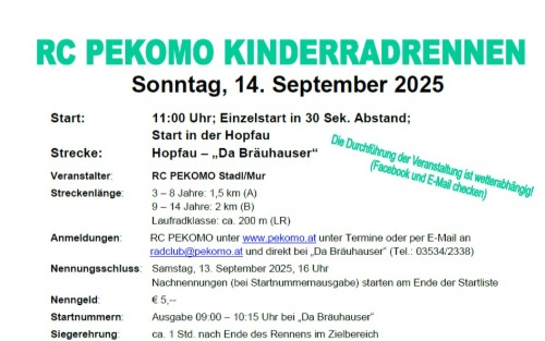 RC Pekomo Kinderradrennen