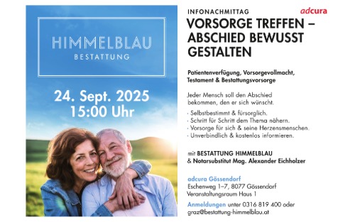 24.09.2025 Vorsorge treffen - Abschied bewusst gestalten, adcura Gössendorf