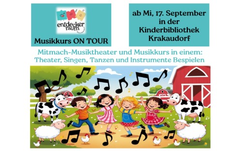Musikkurs on Tour in der Kinderbibliothek Krakaudorf