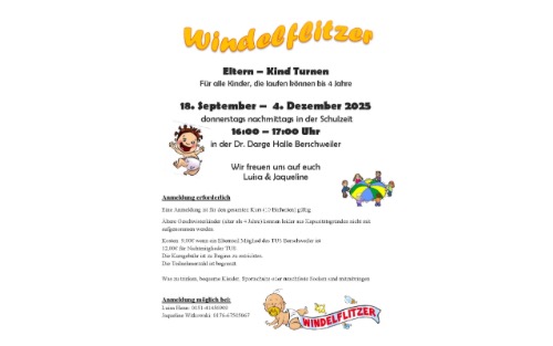 Unsere Windelflitzer starten wieder am 18.09.