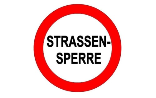 Sperre des Wiesenbauerbodenwegs am Lachtal aufgrund von Asphaltierungsarbeiten