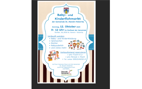 Baby- und Kinderflohmarkt der Gemeinde St. Marein-Feistritz