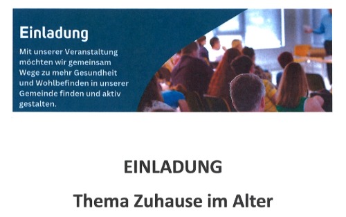 02.10.2025 Gesundes Dorf - Zuhause im Alter, im GH Rudolf Pummer