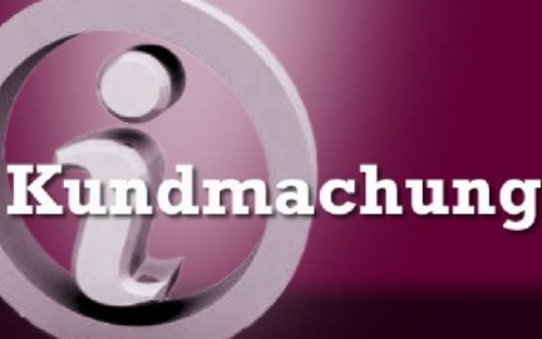 Kundmachung zur Fortsetzung der Bauverhandlung 
