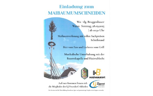 28.09.2025 Maibaumumschneiden der LJ Peterdorf-Althofen, Peterdorf vlg. Bruggenbauer
