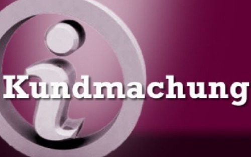 Kundmachung zur Bauverhandlung 