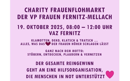 Charity Frauenflohmarkt der VP Frauen Fernitz-Mellach