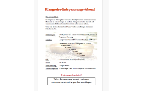 Klangreise-Entspannungs-Abend