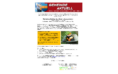 Gemeinde aktuell - Schätze des Gartens konservieren