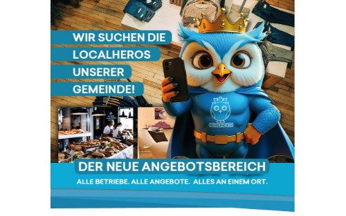 WIR STÄRKEN DIE HEIMISCHE WIRTSCHAFT. Werden Sie Teil des neuen LocalHero-Bereichs in unserer Gemeinde24-App!