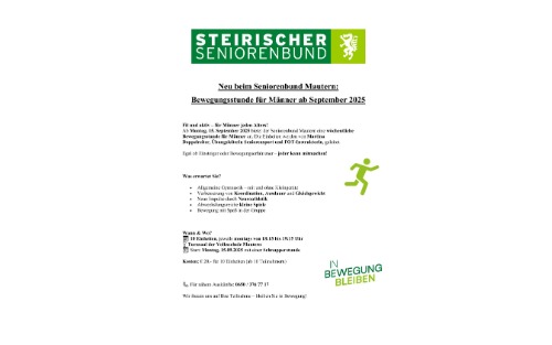 Seniorenbund Mautern: Bewegungsstunde für Männer