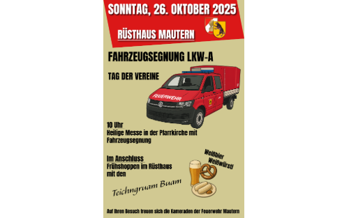 FF Mautern: Fahrzeugsegnung mit Frühschoppen