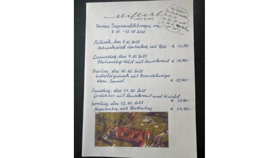 08.10.2025 Stifterl Tagesempfehlung v. 08.10.2025 - 12.10.2025, Stifterl