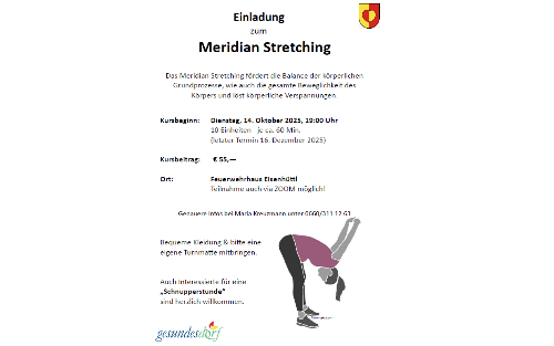 14.10.2025 Meridian Stretching, Feuerwehrhaus Eisenhüttl