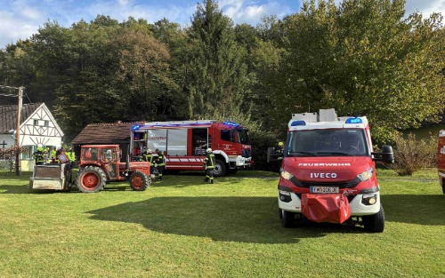 Gebäudebrand in Tauka