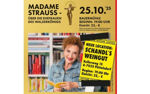 Lesung über die Ehefrauen des Walzerkönigs - Madame Strauss