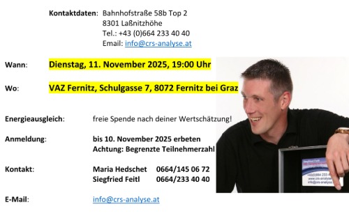 Vortrag: Grundbedürfnisse unserer Zellen