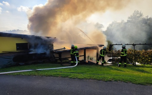 Gebäudebrand in Minihof-Liebau