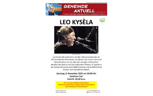 Gemeinde aktuell - Leo Kysèla