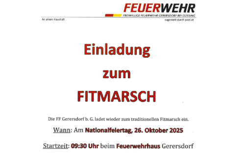 26.10.2025 Fitmarsch FF-Gerersdorf, FF-Haus Gerersdorf