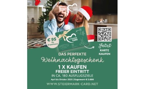 Steiermark-Card - das perfekte Weihnachtsgeschenk