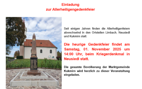 Allerheiligengedenkfeier