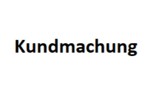 Kundmachung - Pekic Gabriel, Zustellung eines Schriftstückes
