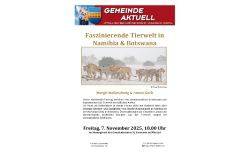 Gemeinde aktuell - Faszinierende Tierwelt in Namibia & Botswana Gemeinde aktuell - Faszinierende Tierwelt in Namibia & Botswana