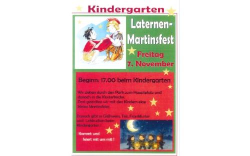 07.11.2025 Kindergarten: Laternen-Martinsfest, Kindergarten