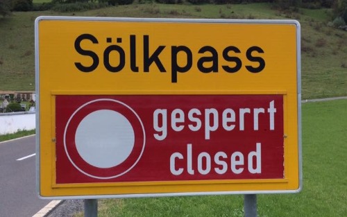 Sölkpaßstraße gesperrt