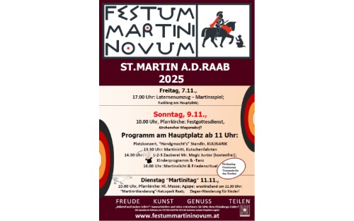 07.11.2025 Festum Martini Novum - Laternenumzug, Pfarrkirche Sankt Martin an der Raab 07.11.2025 Festum Martini Novum - Laternenumzug, Pfarrkirche Sankt Martin an der Raab