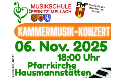 06.11.2025 Kammermusik Konzert, Pfarrkirche Hausmannstätten 06.11.2025 Kammermusik Konzert, Pfarrkirche Hausmannstätten