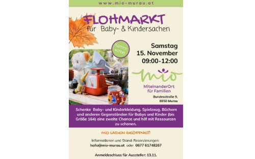 15.11.2025 Flohmarkt im MiO Murau, MiO Murau