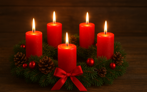 Adventkranzbinden im Pfarrhaus