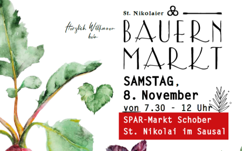 08.11.2025 Bauernmarkt, SPAR-Markt Schober