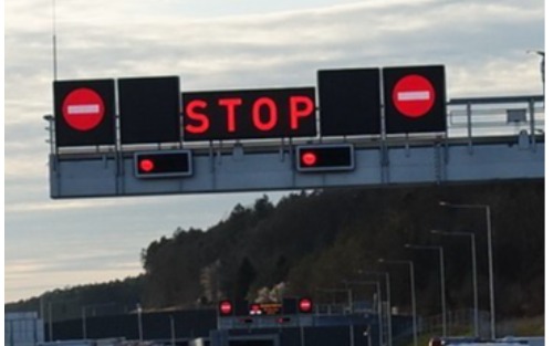 Sperre S7 in beide Richtungsfahrbahnen