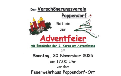 Adventfeier des Verschönerungsverein Poppendorf i.B.