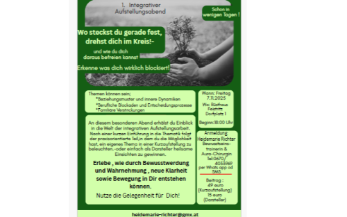 04.11.2025 1. Integrativer Aufstellungsabend, Rüsthaus Feistritz