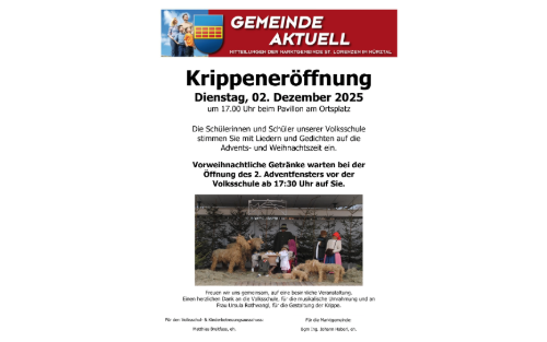 Gemeinde aktuell - Krippeneröffnung