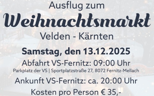 Fahrt zum Weihnachtsmarkt Velden - Kärnten