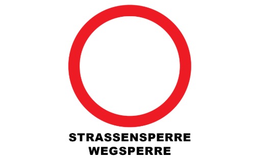 Sperre Eisenbahnkreuzung 