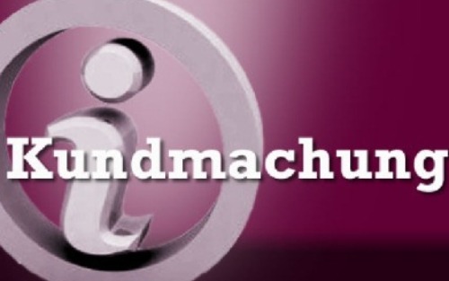 Kundmachung zur Bauverhandlung 