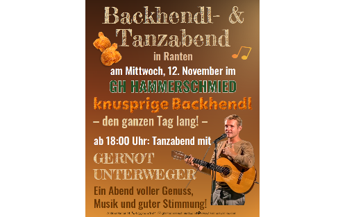 12.11.2025 Backhendl- und Tanzabend, GH Hammerschmied