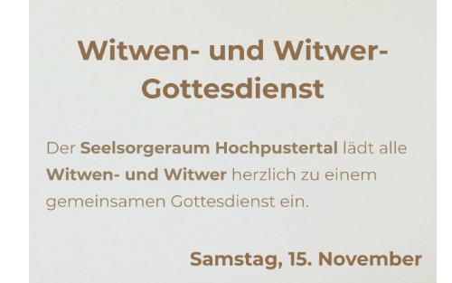 15.11.2025 Witwen und Witwer-Gottesdienst, Kalkstein