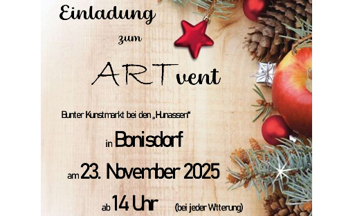 23.11.2025 ARTvent - Bunter Kunstmarkt in Bonisdorf bei den 