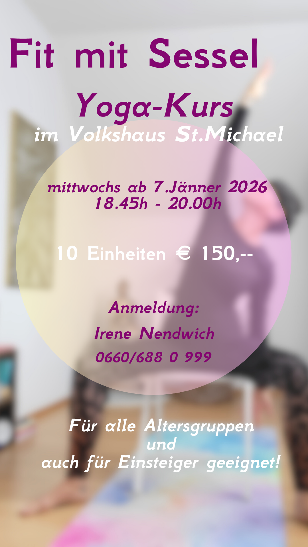 Fit mit Sessel Yoga-Kurs