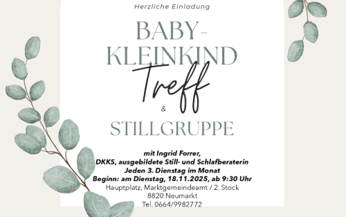 18.11.2025 Baby- und Kleinkindtreff & Stillgruppe, Marktgemeindeamt Neumarkt/Stmk.