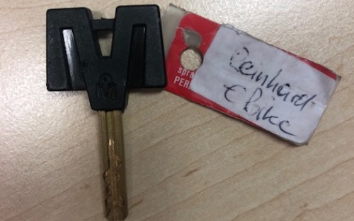 E-Bike-Schlüssel gefunden